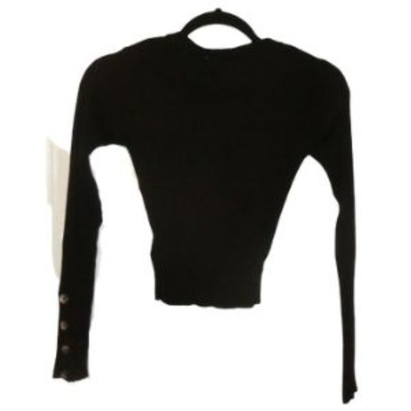 Divided Crop Ribbed Sweater - Picture 2 of 4